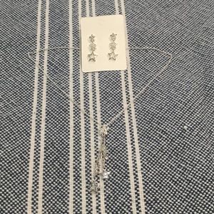 Jewel Star Drop Earrings and Necklace